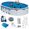 Gre poolpakke oval 14550 liter hvid - Swim & Fun